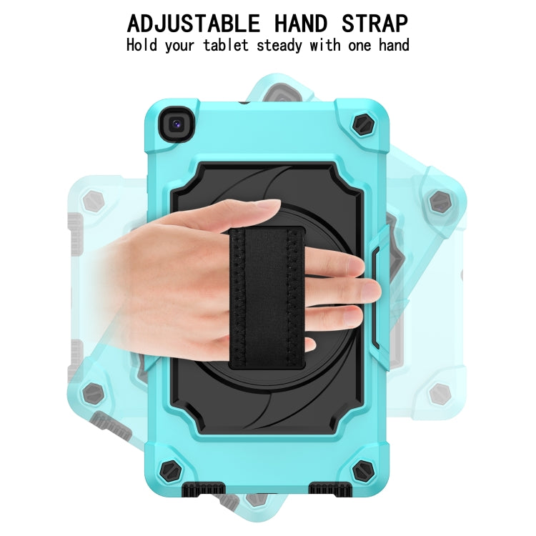 For Samsung Tab A 8.0 (2019)/T290 360 Degree Rotation Turntable Contrast Color Robot Shockproof Silicone + PC Protective Case with Holder(Mint Green + Black) - Other Galaxy Tab PC by buy2fix | Online Shopping UK | buy2fix