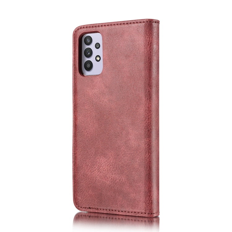 For Samsung Galaxy A32 5G DG.MING Crazy Horse Texture Flip Detachable Magnetic Leather Case with Holder & Card Slots & Wallet(Red) by DG.MING