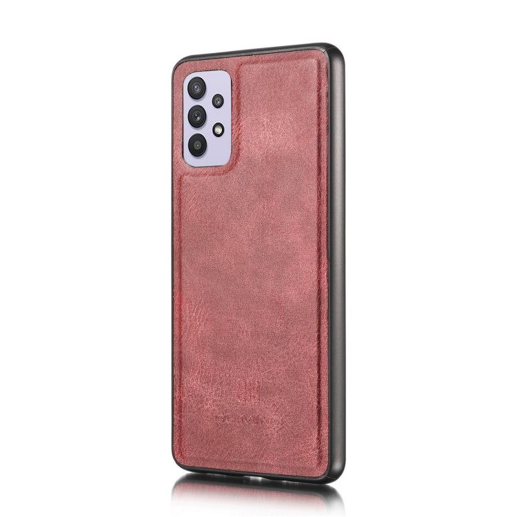 For Samsung Galaxy A32 5G DG.MING Crazy Horse Texture Flip Detachable Magnetic Leather Case with Holder & Card Slots & Wallet(Red) by DG.MING