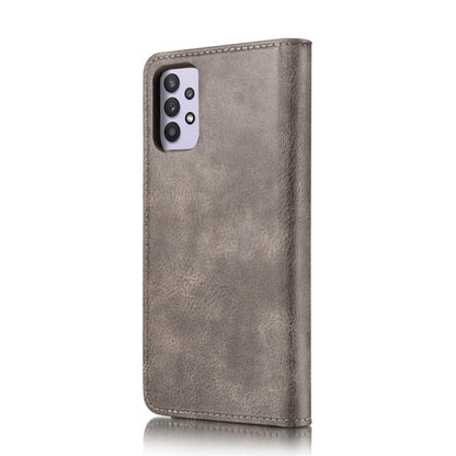 For Samsung Galaxy A32 5G DG.MING Crazy Horse Texture Flip Detachable Magnetic Leather Case with Holder & Card Slots & Wallet(Grey) - Galaxy Phone Cases by DG.MING | Online Shopping UK | buy2fix