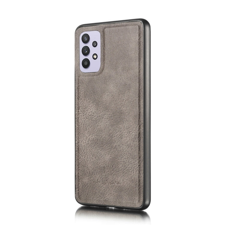 For Samsung Galaxy A32 5G DG.MING Crazy Horse Texture Flip Detachable Magnetic Leather Case with Holder & Card Slots & Wallet(Grey) - Galaxy Phone Cases by DG.MING | Online Shopping UK | buy2fix