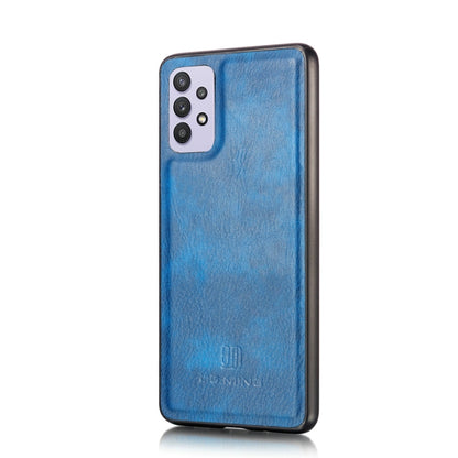 For Samsung Galaxy A32 5G DG.MING Crazy Horse Texture Flip Detachable Magnetic Leather Case with Holder & Card Slots & Wallet(Blue) by DG.MING