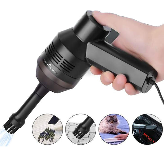 HK-6019D Portable Household Car Handheld Mini USB Vacuum Cleaner Dust Collector Cleaning Tools(Black) by buy2fix