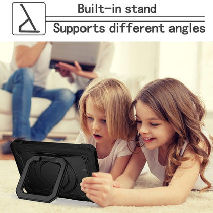 For Amazon Kindle Fire HD 8 (2020) Contrast Color Shockproof Robot Silicone + PC Case with Wristband Holder(Black) - Amazon by buy2fix | Online Shopping UK | buy2fix