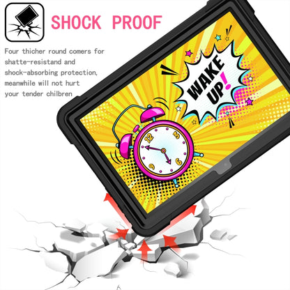 For Amazon Kindle Fire HD 8 (2020) Contrast Color Shockproof Robot Silicone + PC Case with Wristband Holder(Black) - Amazon by buy2fix | Online Shopping UK | buy2fix