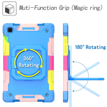 For Samsung Galaxy Tab A7 10.4 (2020) T500 / T505 Contrast Color Shockproof Robot Silicone + PC Case with Wristband Holder(Camouflage + Blue) - Other Galaxy Tab PC by buy2fix | Online Shopping UK | buy2fix