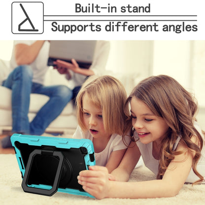 For Samsung Galaxy Tab A7 10.4 (2020) T500 / T505 Contrast Color Shockproof Robot Silicone + PC Case with Wristband Holder(Mint Green + Black) - Other Galaxy Tab PC by buy2fix | Online Shopping UK | buy2fix