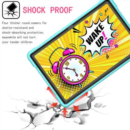 For Samsung Galaxy Tab A7 10.4 (2020) T500 / T505 Contrast Color Shockproof Robot Silicone + PC Case with Wristband Holder(Mint Green + Black) - Other Galaxy Tab PC by buy2fix | Online Shopping UK | buy2fix