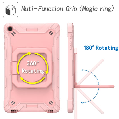 For Samsung Galaxy Tab A10.1 (2019) T510 Contrast Color Shockproof Robot Silicone + PC Case with Wristband Holder(Rose Gold) - Tab A 10.1 (2019) T510 / T515 by buy2fix | Online Shopping UK | buy2fix