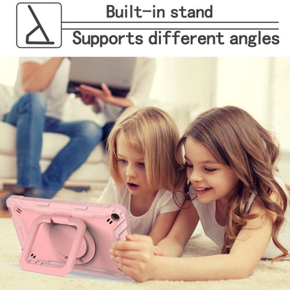 For Samsung Galaxy Tab A10.1 (2019) T510 Contrast Color Shockproof Robot Silicone + PC Case with Wristband Holder(Rose Gold) - Tab A 10.1 (2019) T510 / T515 by buy2fix | Online Shopping UK | buy2fix