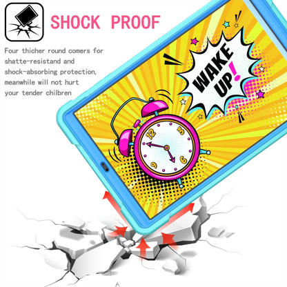 For Samsung Galaxy Tab A10.1 (2019) T510 Contrast Color Shockproof Robot Silicone + PC Case with Wristband Holder(Mint Green + Blue) - Tab A 10.1 (2019) T510 / T515 by buy2fix | Online Shopping UK | buy2fix