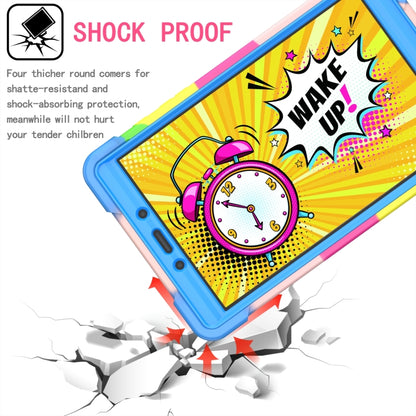 For Samsung Galaxy Tab A 8.0 (2019) T290 Contrast Color Shockproof Robot Silicone + PC Case with Wristband Holder(Camouflage + Blue) - Other Galaxy Tab PC by buy2fix | Online Shopping UK | buy2fix