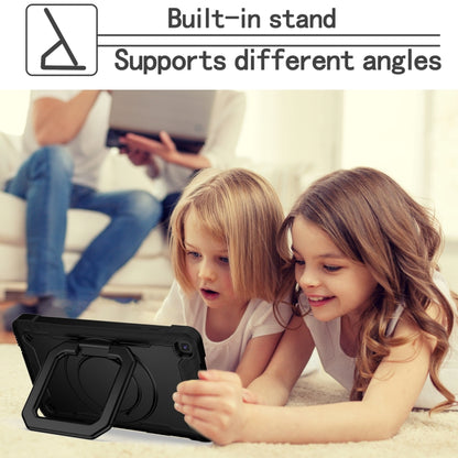 For Samsung Galaxy Tab A 8.0 (2019) T290 Contrast Color Shockproof Robot Silicone + PC Case with Wristband Holder(Black) - Other Galaxy Tab PC by buy2fix | Online Shopping UK | buy2fix