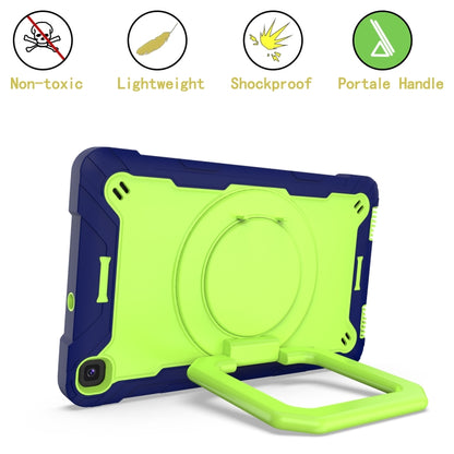 For Samsung Galaxy Tab A 8.0 (2019) T290 Contrast Color Shockproof Robot Silicone + PC Case with Wristband Holder(Navy Blue + Yellow-green) - Other Galaxy Tab PC by buy2fix | Online Shopping UK | buy2fix