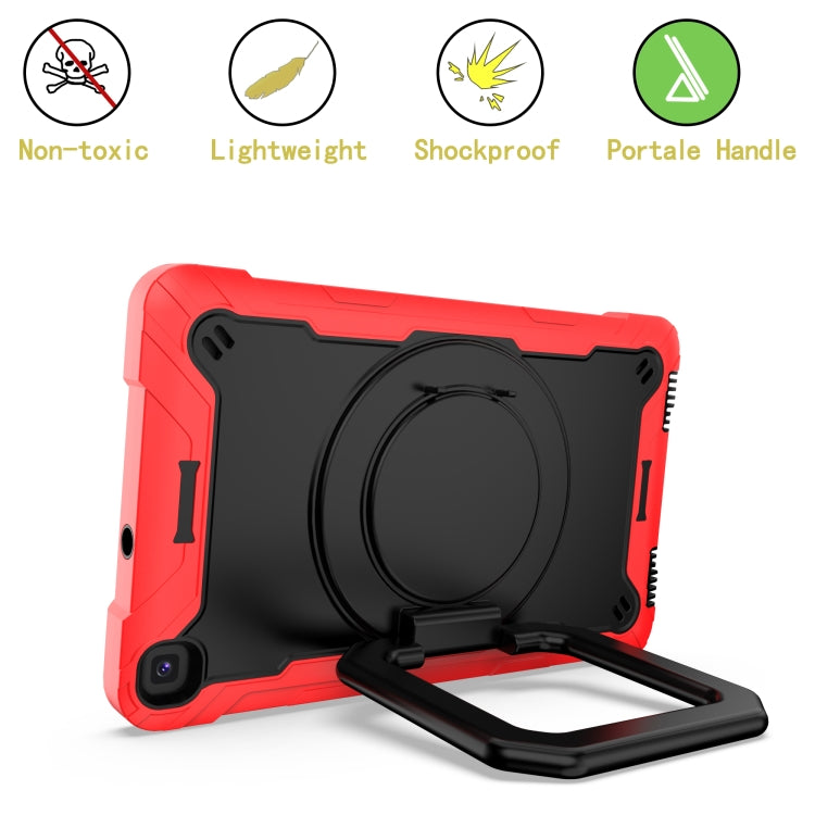 For Samsung Galaxy Tab A 8.0 (2019) T290 Contrast Color Shockproof Robot Silicone + PC Case with Wristband Holder(Red + Black) - Other Galaxy Tab PC by buy2fix | Online Shopping UK | buy2fix