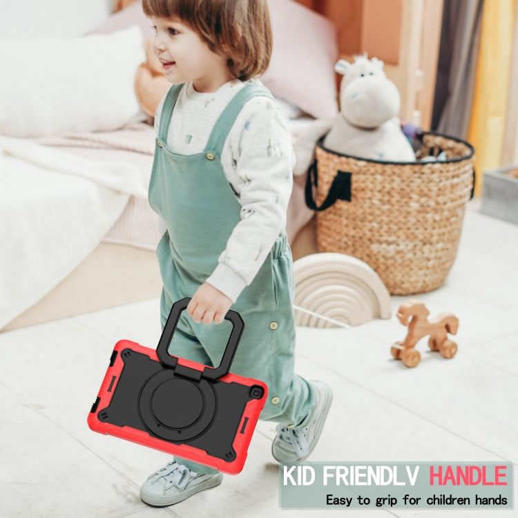 For Samsung Galaxy Tab A 8.0 (2019) T290 Contrast Color Shockproof Robot Silicone + PC Case with Wristband Holder(Red + Black) - Other Galaxy Tab PC by buy2fix | Online Shopping UK | buy2fix