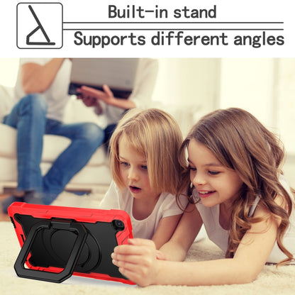 For Samsung Galaxy Tab A 8.0 (2019) T290 Contrast Color Shockproof Robot Silicone + PC Case with Wristband Holder(Red + Black) - Other Galaxy Tab PC by buy2fix | Online Shopping UK | buy2fix