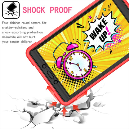 For Samsung Galaxy Tab A 8.0 (2019) T290 Contrast Color Shockproof Robot Silicone + PC Case with Wristband Holder(Red + Black) - Other Galaxy Tab PC by buy2fix | Online Shopping UK | buy2fix