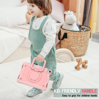 Contrast Color Shockproof Robot Silicone + PC Case with Wristband Holder For iPad Air 2022 / 2020 10.9(Rose Gold) - iPad Air (2022) / (2020) 10.9 Cases by buy2fix | Online Shopping UK | buy2fix