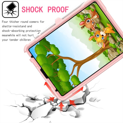 Contrast Color Shockproof Robot Silicone + PC Case with Wristband Holder For iPad Air 2022 / 2020 10.9(Rose Gold) - iPad Air (2022) / (2020) 10.9 Cases by buy2fix | Online Shopping UK | buy2fix