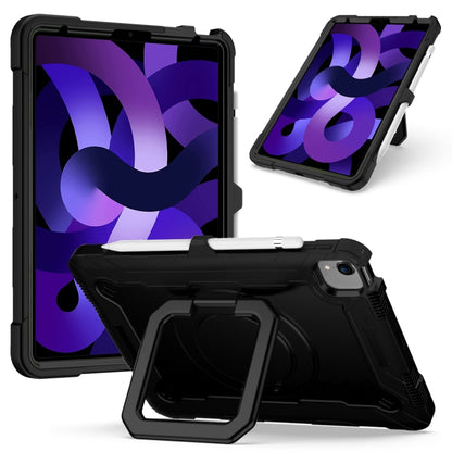Contrast Color Shockproof Robot Silicone + PC Case with Wristband Holder For iPad Air 2022 / 2020 10.9(Black) - iPad Air (2022) / (2020) 10.9 Cases by buy2fix | Online Shopping UK | buy2fix