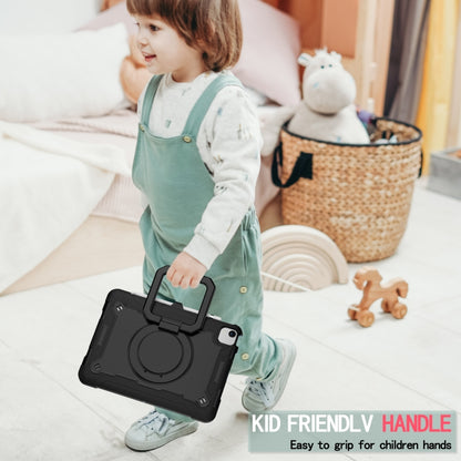 Contrast Color Shockproof Robot Silicone + PC Case with Wristband Holder For iPad Air 2022 / 2020 10.9(Black) - iPad Air (2022) / (2020) 10.9 Cases by buy2fix | Online Shopping UK | buy2fix