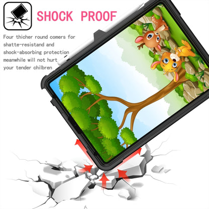 Contrast Color Shockproof Robot Silicone + PC Case with Wristband Holder For iPad Air 2022 / 2020 10.9(Black) - iPad Air (2022) / (2020) 10.9 Cases by buy2fix | Online Shopping UK | buy2fix