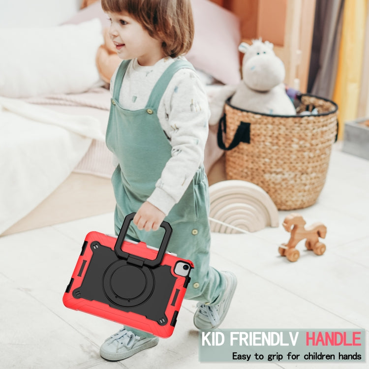 Contrast Color Shockproof Robot Silicone + PC Case with Wristband Holder For iPad Air 2022 / 2020 10.9(Red + Black) - iPad Air (2022) / (2020) 10.9 Cases by buy2fix | Online Shopping UK | buy2fix