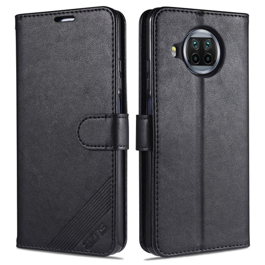 For Xiaomi Mi 10T Lite 5G / Redmi Note 9 Pro 5G AZNS Sheepskin Texture Horizontal Flip Leather Case with Holder & Card Slots & Wallet(Black)