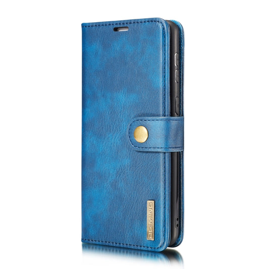 For Samsung Galaxy S21 5G DG.MING Crazy Horse Texture Flip Detachable Magnetic Leather Case with Holder & Card Slots & Wallet(Blue) by DG.MING