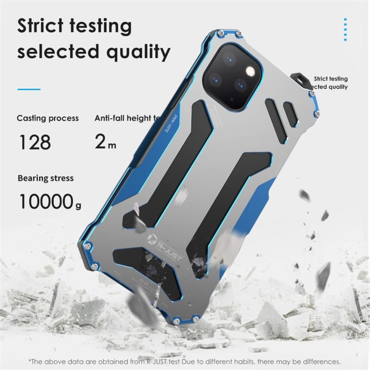 For iPhone 11 Pro R-JUST Shockproof Dustproof Armor Metal Protective Case(Black) - iPhone 11 Pro Cases by R-JUST | Online Shopping UK | buy2fix