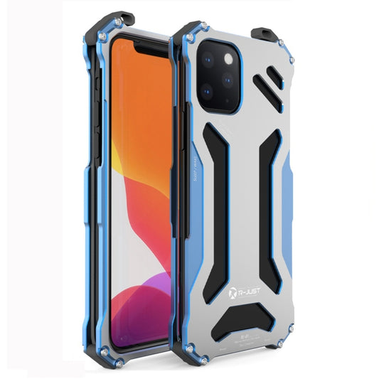 For iPhone 11 R-JUST Shockproof Dustproof Armor Metal Protective Case(Blue) - iPhone 11 Cases by R-JUST | Online Shopping UK | buy2fix