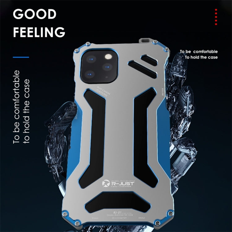 For iPhone 11 R-JUST Shockproof Dustproof Armor Metal Protective Case(Blue) - iPhone 11 Cases by R-JUST | Online Shopping UK | buy2fix