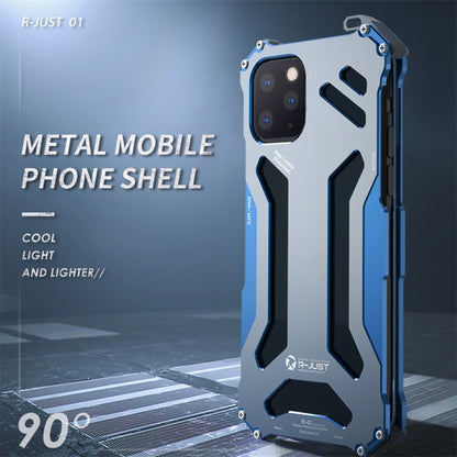 For iPhone 11 Pro Max R-JUST Shockproof Dustproof Armor Metal Protective Case(Black) - iPhone 11 Pro Max Cases by R-JUST | Online Shopping UK | buy2fix