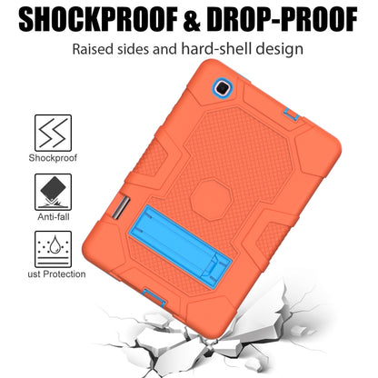 For Samsung Galaxy Tab S6 Lite P610 Contrast Color Robot Shockproof Silicone + PC Protective Case with Holder (Orange Blue) - Tab S6 Lite P610 / P615 by buy2fix | Online Shopping UK | buy2fix