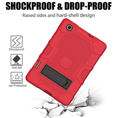 For Samsung Galaxy Tab S6 Lite P610 Contrast Color Robot Shockproof Silicone + PC Protective Case with Holder (Red Black) - Tab S6 Lite P610 / P615 by buy2fix | Online Shopping UK | buy2fix