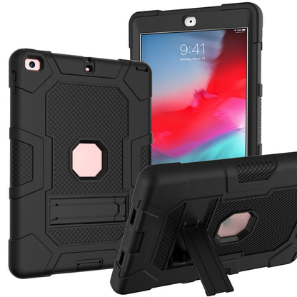 Contrast Color Robot Shockproof Silicone + PC Protective Case with Holder For iPad 9.7 (2018 / 2017)(Black) - iPad 9.7 (2018) & (2017) Cases by buy2fix | Online Shopping UK | buy2fix
