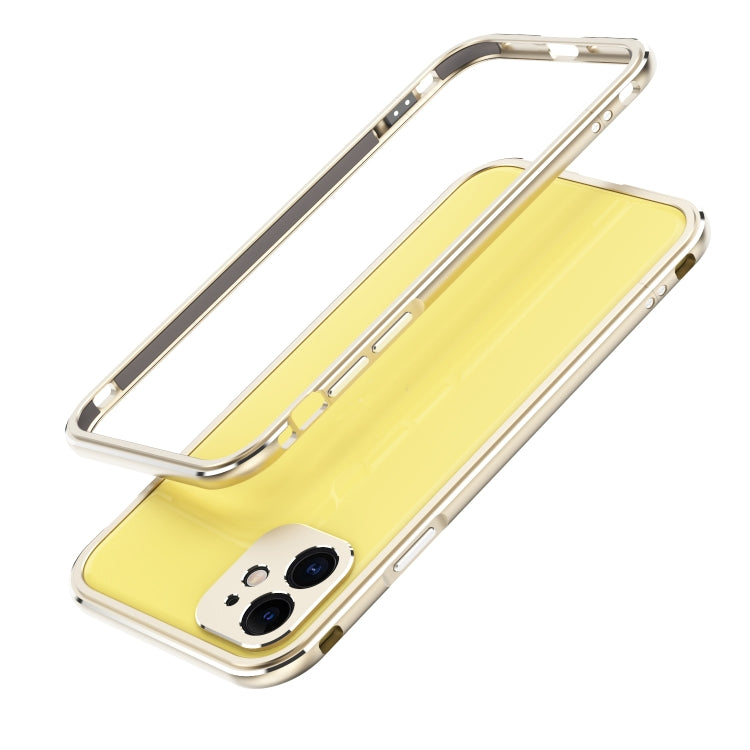 For iPhone 11 Aurora Series Lens Protector + Metal Frame Protective Case (Gold) - iPhone 11 Cases by buy2fix | Online Shopping UK | buy2fix