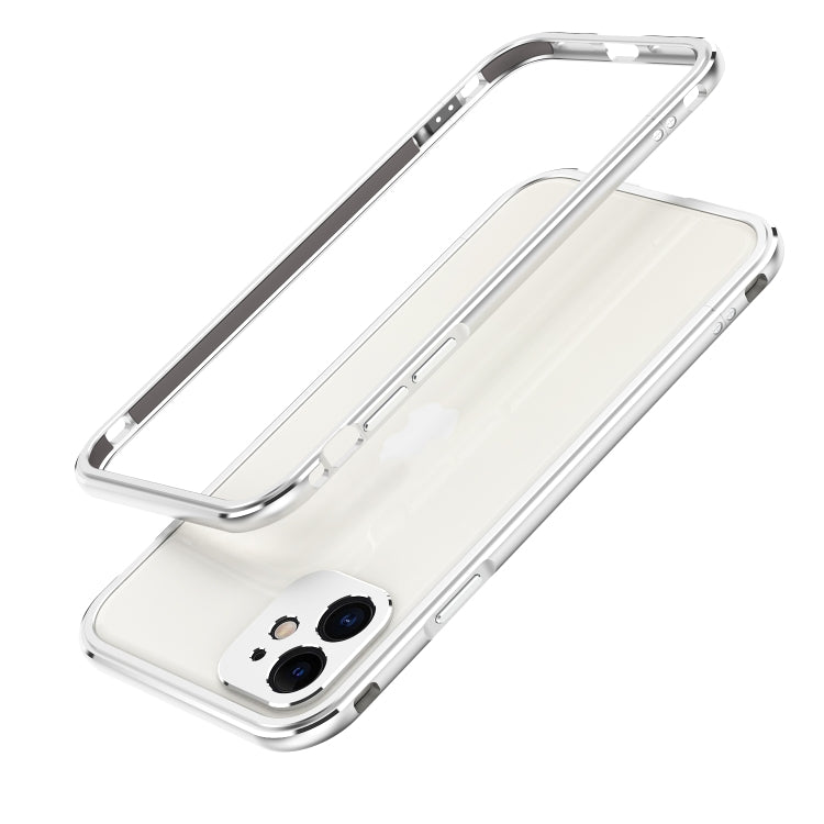 For iPhone 11 Aurora Series Lens Protector + Metal Frame Protective Case (Silver) - iPhone 11 Cases by buy2fix | Online Shopping UK | buy2fix