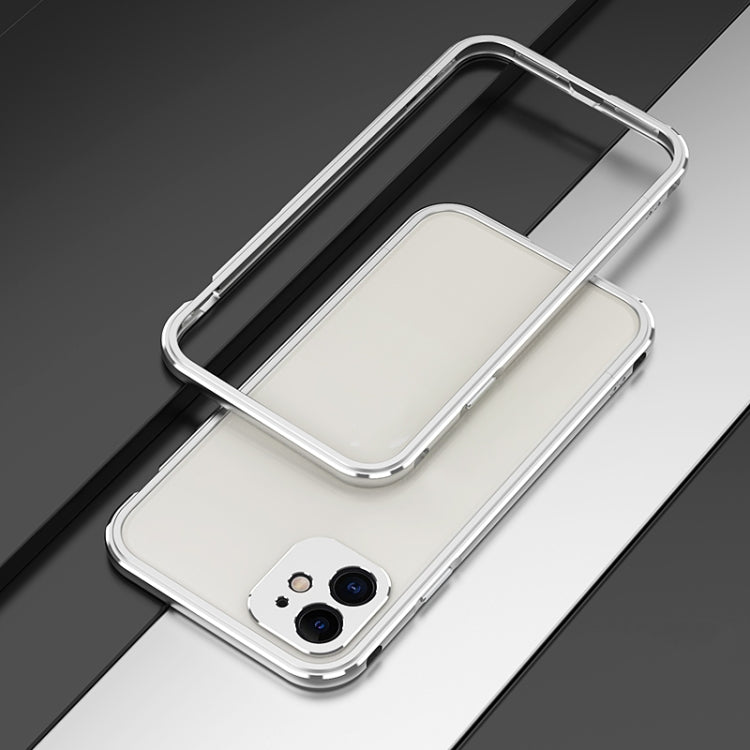 For iPhone 11 Aurora Series Lens Protector + Metal Frame Protective Case (Silver) - iPhone 11 Cases by buy2fix | Online Shopping UK | buy2fix