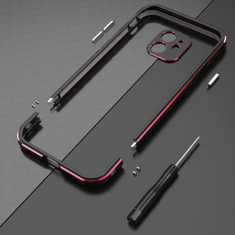 For iPhone 11 Aurora Series Lens Protector + Metal Frame Protective Case (Silver) - iPhone 11 Cases by buy2fix | Online Shopping UK | buy2fix