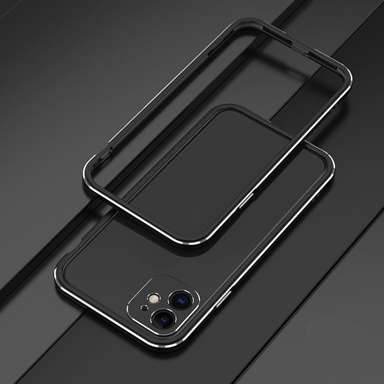 For iPhone 11 Pro Max Aurora Series Lens Protector + Metal Frame Protective Case (Black Silver) - iPhone 11 Pro Max Cases by buy2fix | Online Shopping UK | buy2fix