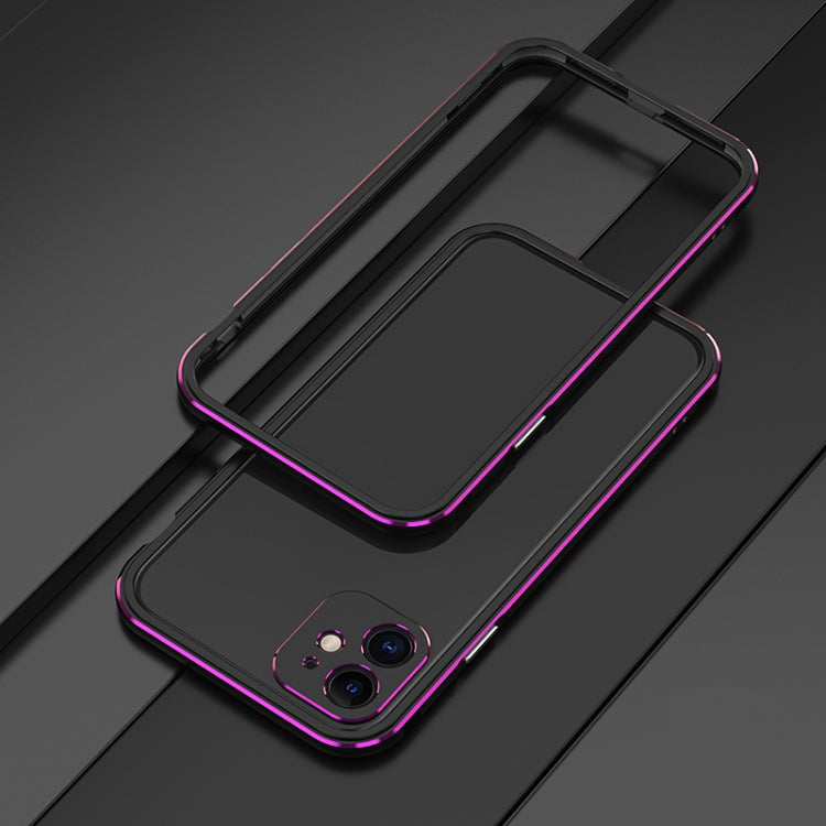 For iPhone 11 Pro Max Aurora Series Lens Protector + Metal Frame Protective Case (Black Purple) - iPhone 11 Pro Max Cases by buy2fix | Online Shopping UK | buy2fix