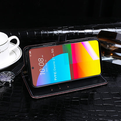 For HTC Desire 21+ idewei Crocodile Texture Horizontal Flip Leather Case with Holder & Card Slots & Wallet(Dark Blue) - More Brand by idewei | Online Shopping UK | buy2fix