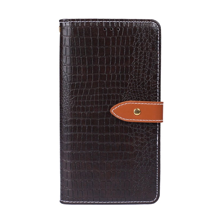 For Motorola One 5G Ace idewei Crocodile Texture Horizontal Flip Leather Case with Holder & Card Slots & Wallet(Dark Brown) - Motorola Cases by idewei | Online Shopping UK | buy2fix