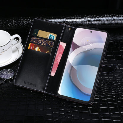 For Motorola One 5G Ace idewei Crocodile Texture Horizontal Flip Leather Case with Holder & Card Slots & Wallet(Dark Brown) - Motorola Cases by idewei | Online Shopping UK | buy2fix