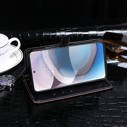 For Motorola One 5G Ace idewei Crocodile Texture Horizontal Flip Leather Case with Holder & Card Slots & Wallet(Dark Brown) - Motorola Cases by idewei | Online Shopping UK | buy2fix