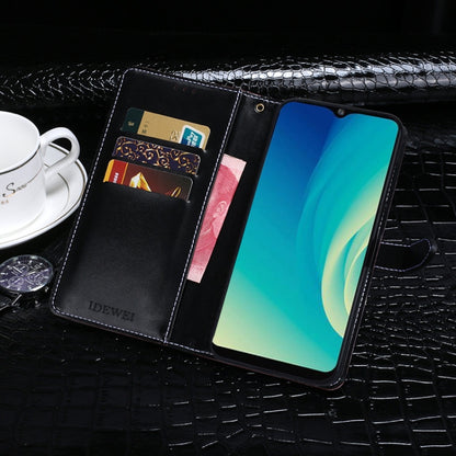 For ZTE Blade A7s 2020 idewei Crocodile Texture Horizontal Flip Leather Case with Holder & Card Slots & Wallet(Black) - ZTE Cases by idewei | Online Shopping UK | buy2fix