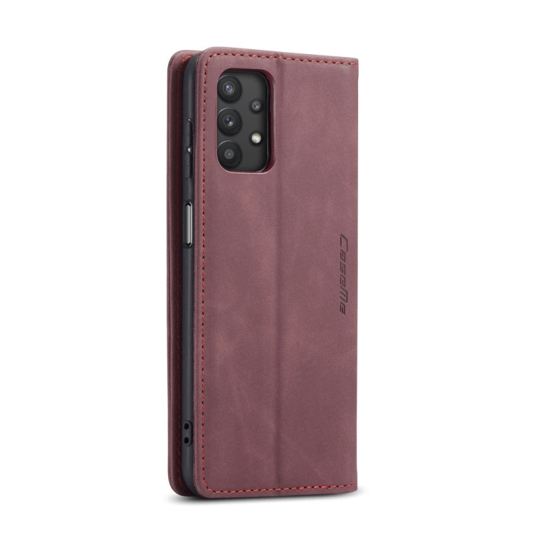 For Samsung Galaxy A32 5G CaseMe 013 Multifunctional Horizontal Flip Leather Case with Holder & Card Slot & Wallet(Wine Red) by CaseMe