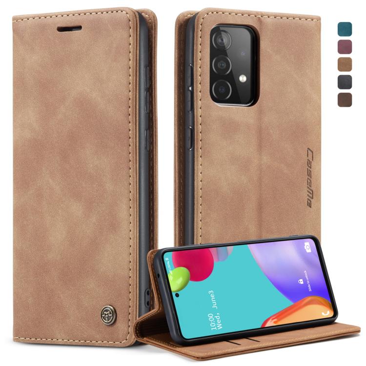 For Samsung Galaxy A52 5G / 4G CaseMe 013 Multifunctional Horizontal Flip Leather Case with Holder & Card Slot & Wallet(Brown) by CaseMe